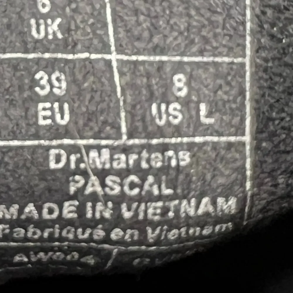 Dr. Martens Women's Pascal Black Leather Combat Boot Size US 8 - Picture 10 of 10